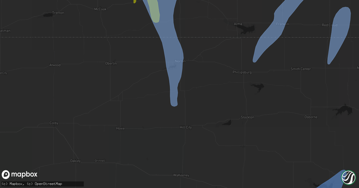 Hail map in Lenora, KS on May 30, 2026