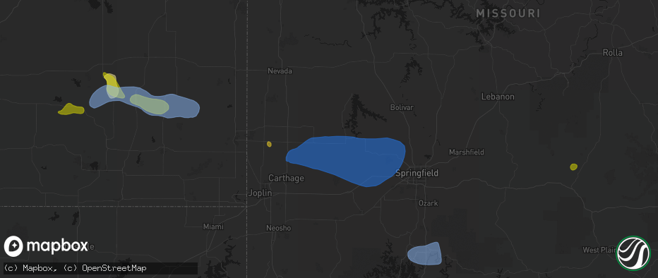 Hail map in Lockwood, MO on May 30, 2026