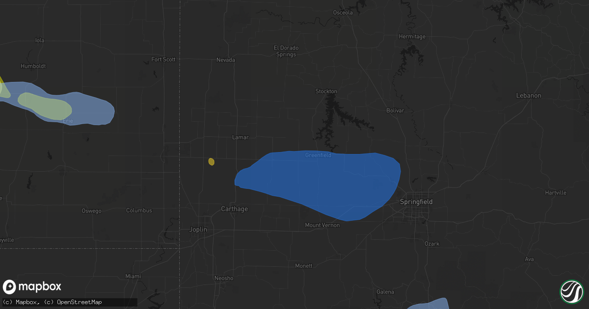 Hail map in Lockwood, MO on May 30, 2026