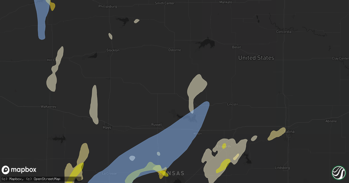 Hail map in Luray, KS on May 30, 2026