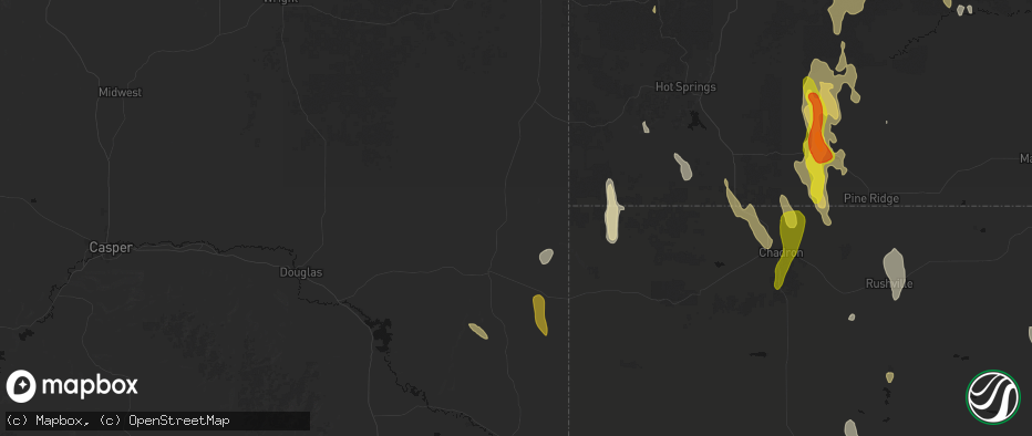 Hail map in Lusk, WY on May 30, 2026