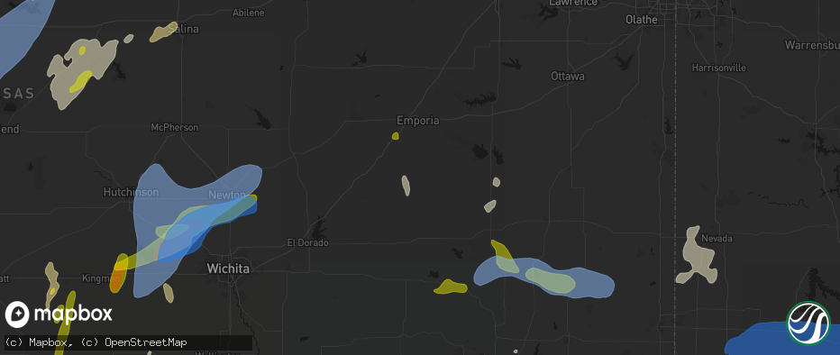 Hail map in Madison, KS on May 30, 2026