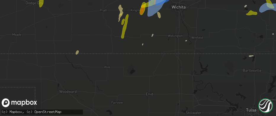 Hail map in Manchester, OK on May 30, 2026