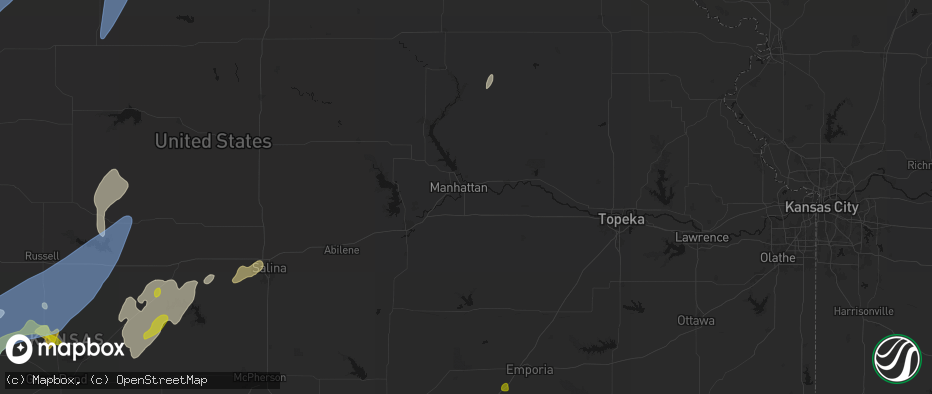 Hail map in Manhattan, KS on May 30, 2026