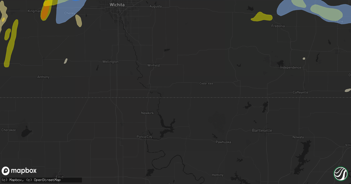 Hail map in Maple City, KS on May 30, 2026