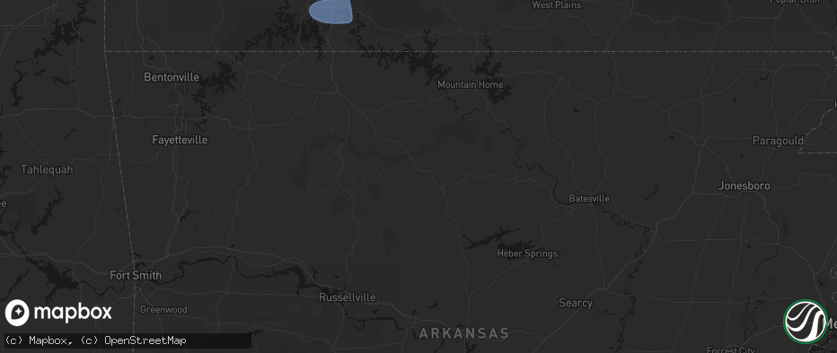 Hail map in Marshall, AR on May 30, 2026