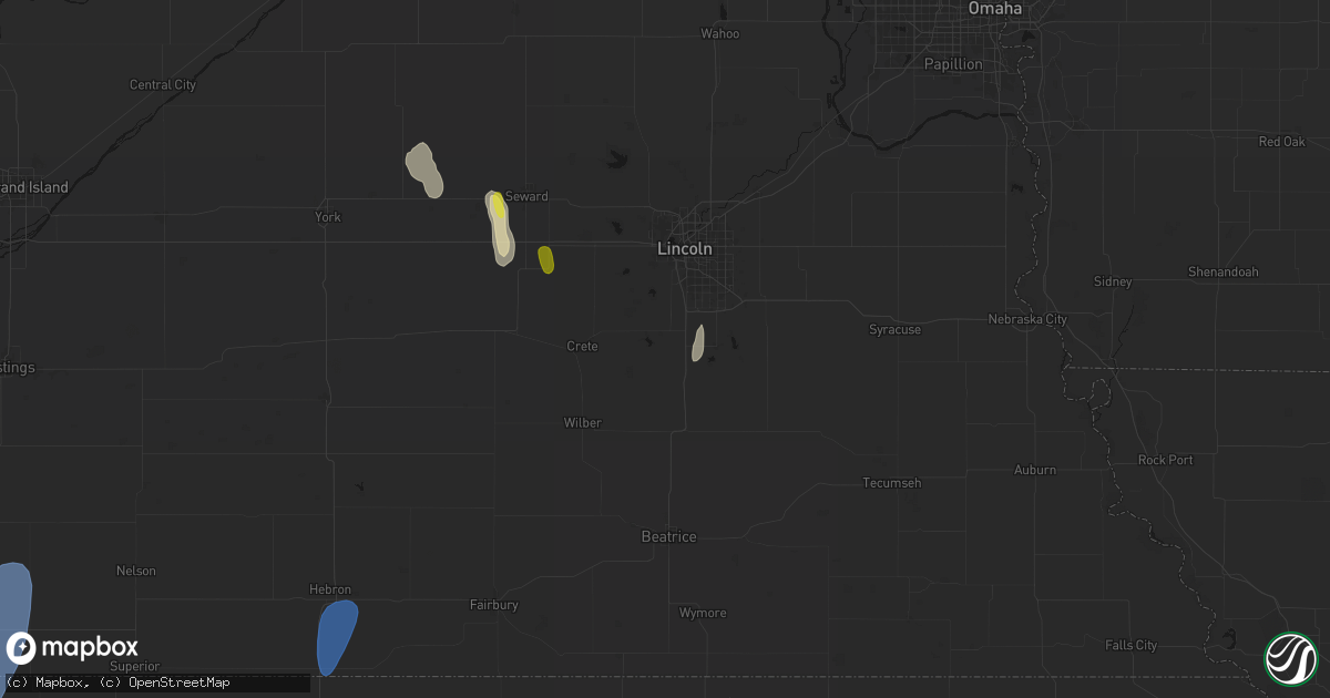 Hail map in Martell, NE on May 30, 2026