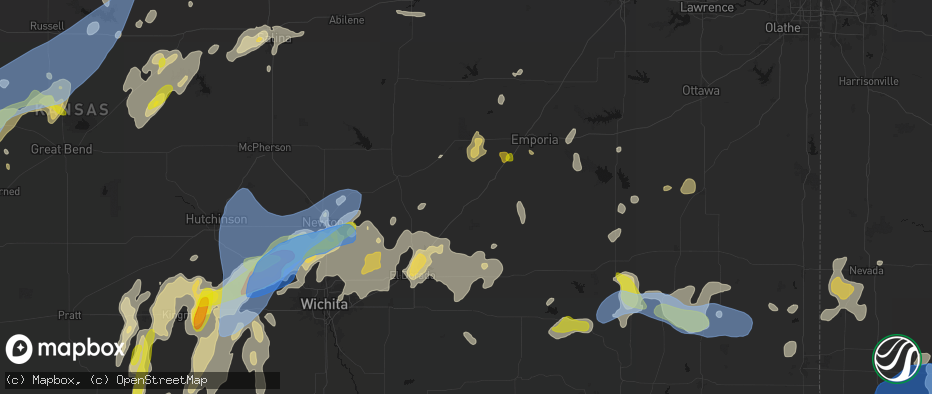 Hail map in Matfield Green, KS on May 30, 2026