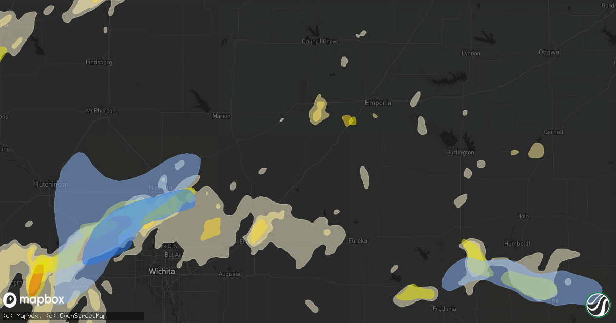 Hail map in Matfield Green, KS on May 30, 2026