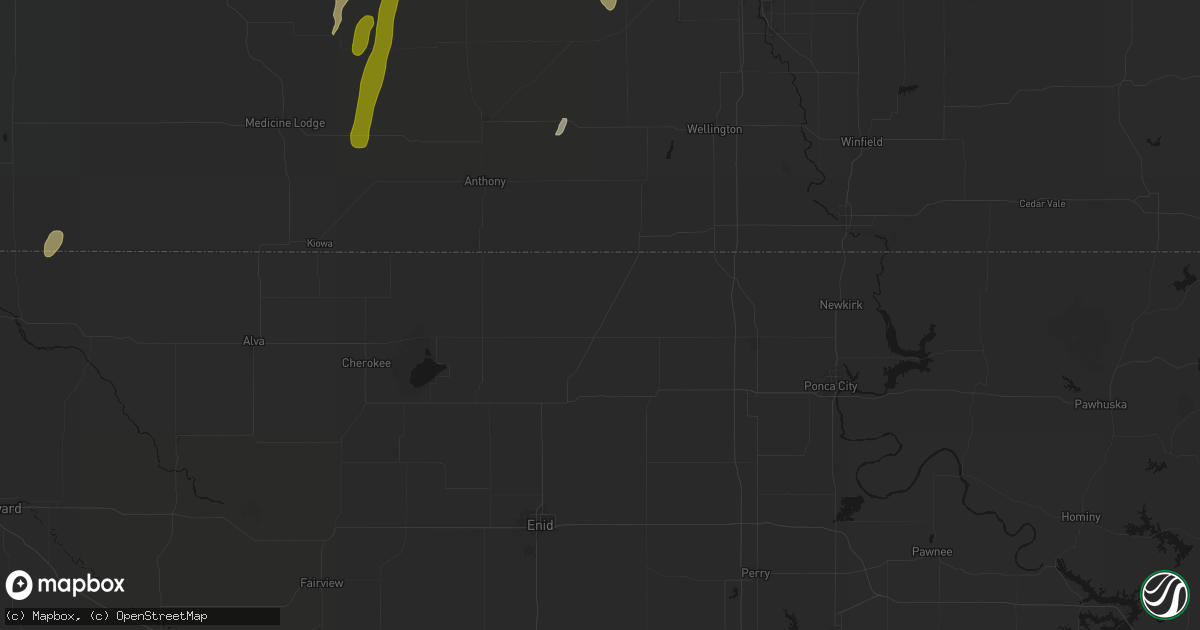 Hail map in Medford, OK on May 30, 2026