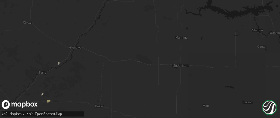 Hail map in Medora, ND on May 30, 2026