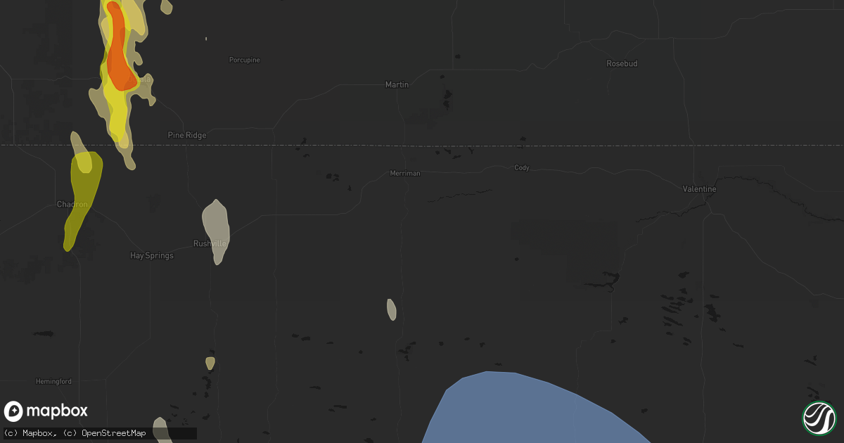 Hail map in Merriman, NE on May 30, 2026