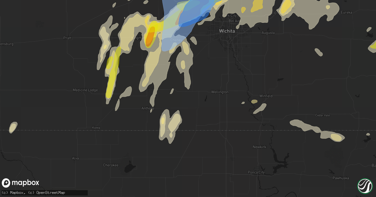 Hail map in Milan, KS on May 30, 2026