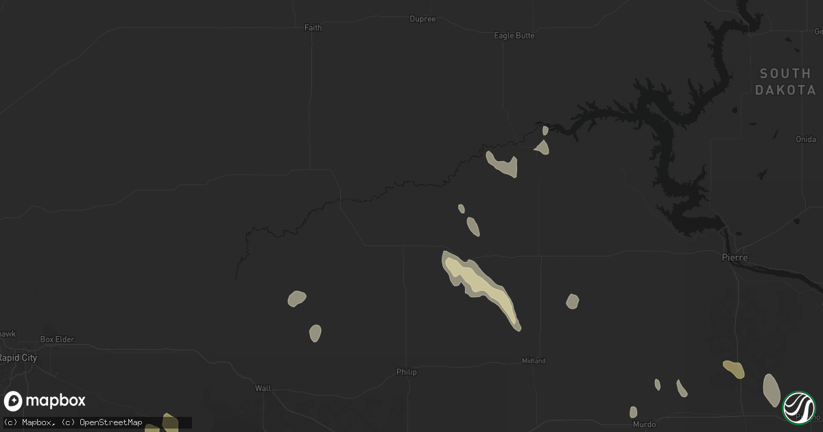 Hail map in Milesville, SD on May 30, 2026