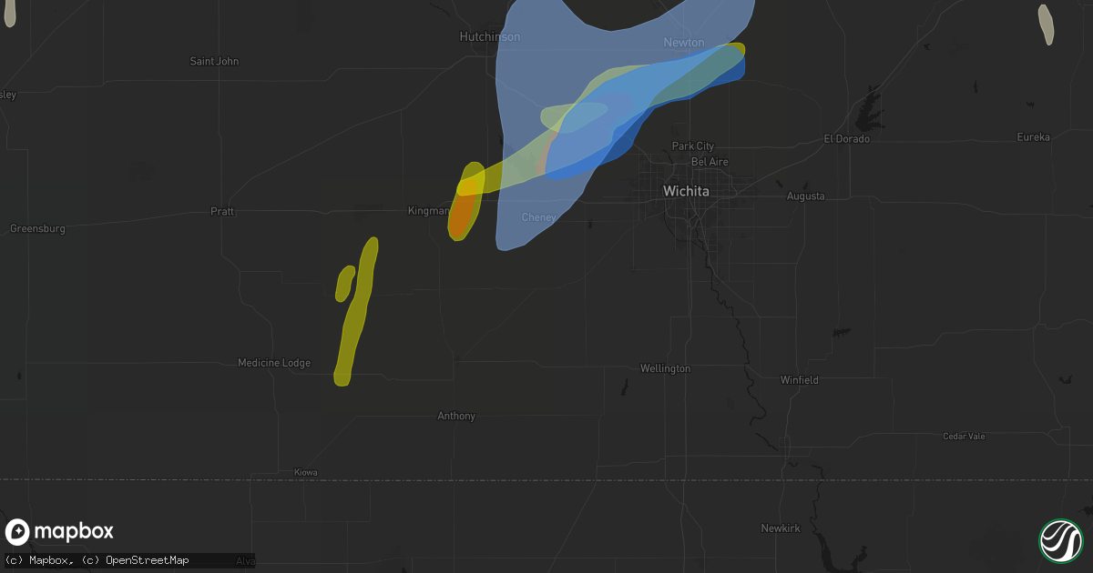 Hail map in Milton, KS on May 30, 2026