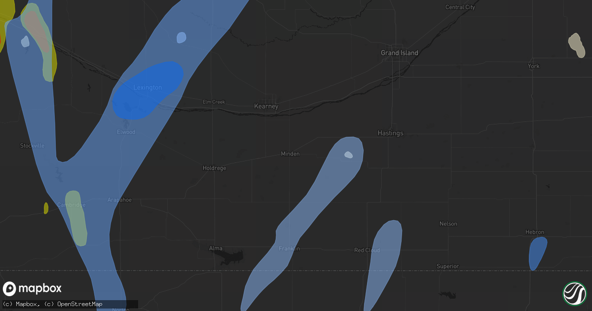 Hail map in Minden, NE on May 30, 2026