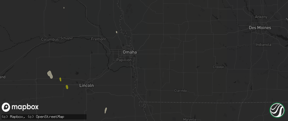 Hail map in Mineola, IA on May 30, 2026