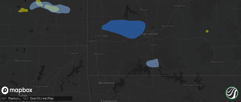 Hail map in Monett, MO on May 30, 2026
