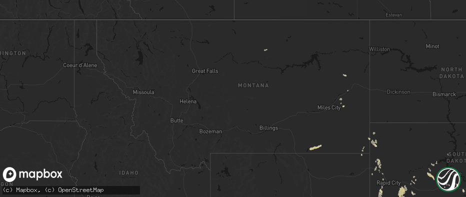 Hail map in Montana on May 30, 2026