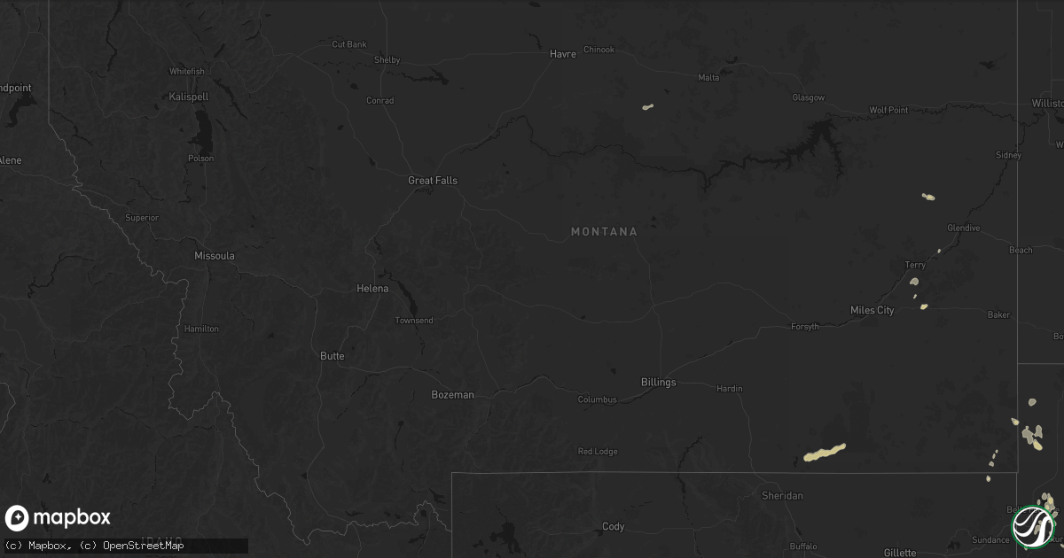 Hail map in Montana on May 30, 2026