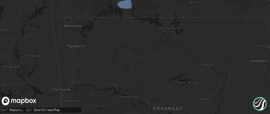 Hail map in Mount Judea, AR on May 30, 2026