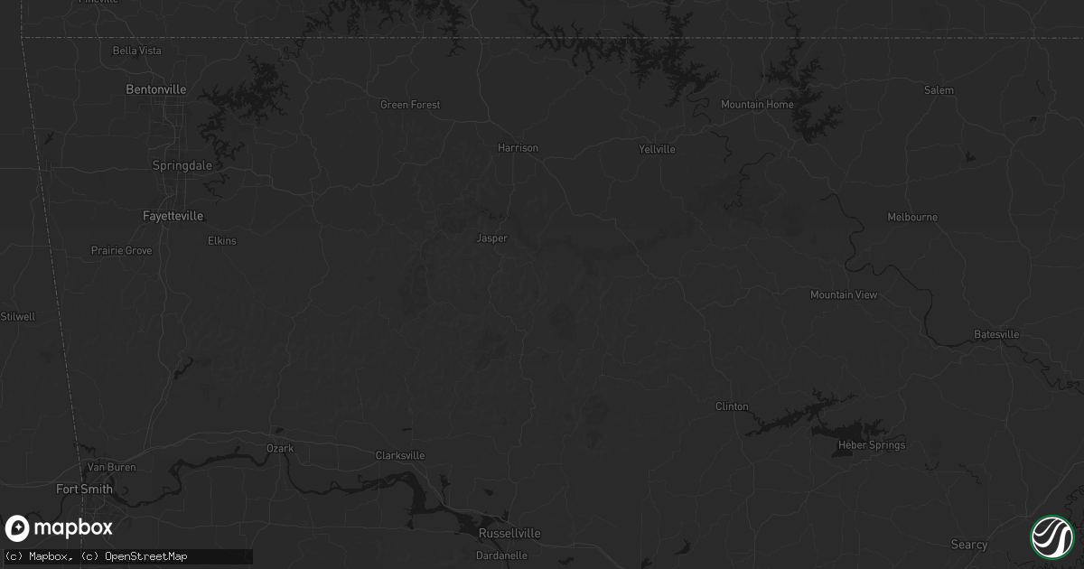 Hail map in Mount Judea, AR on May 30, 2026