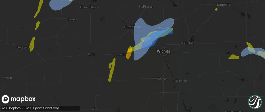 Hail map in Murdock, KS on May 30, 2026