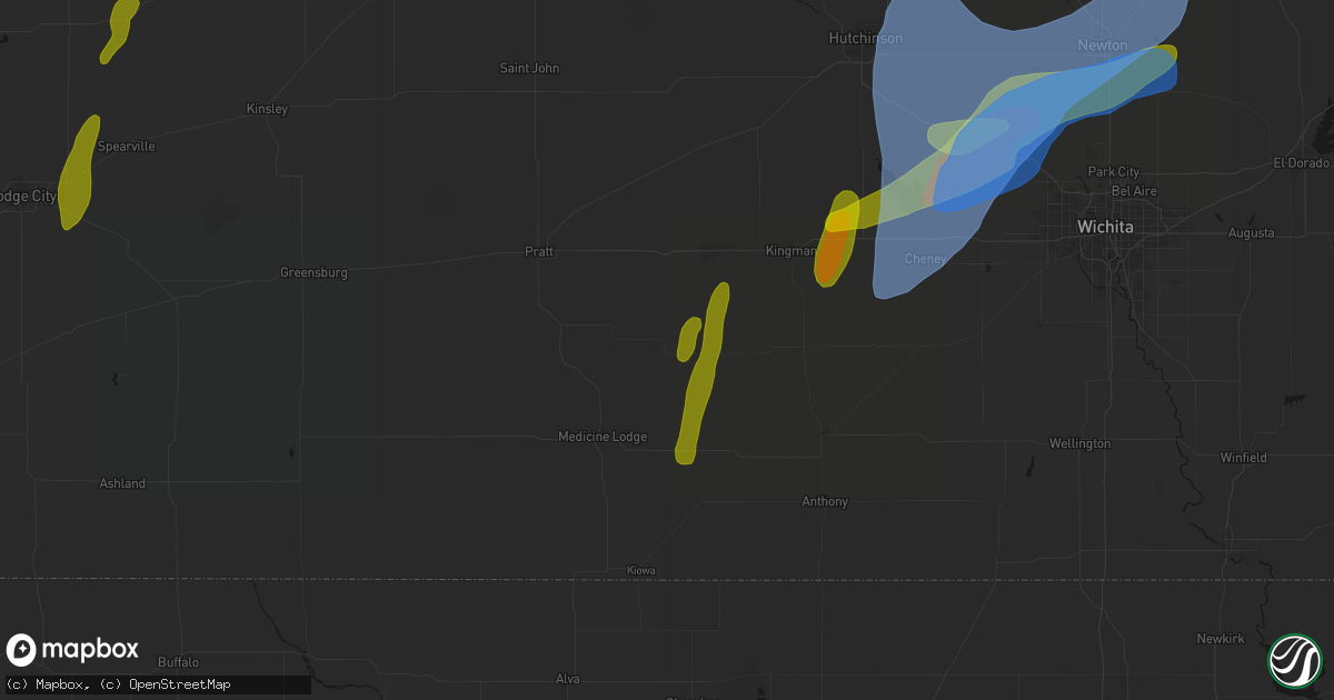 Hail map in Nashville, KS on May 30, 2026