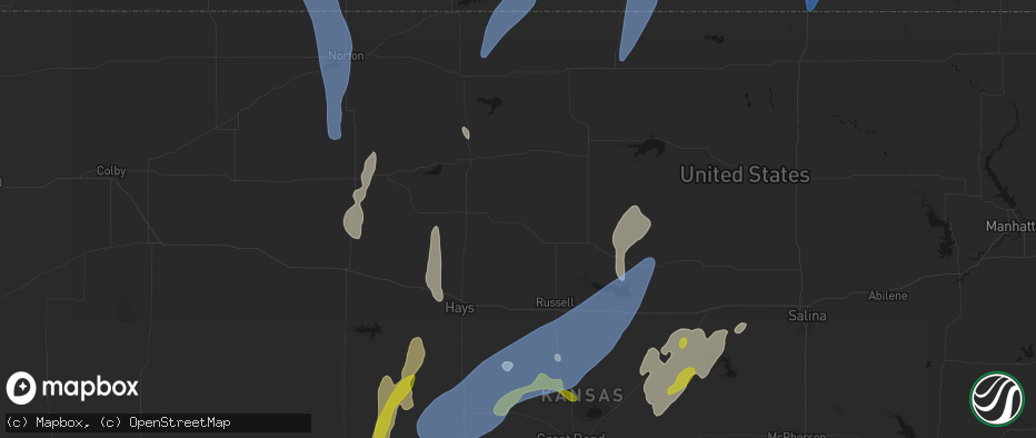 Hail map in Natoma, KS on May 30, 2026