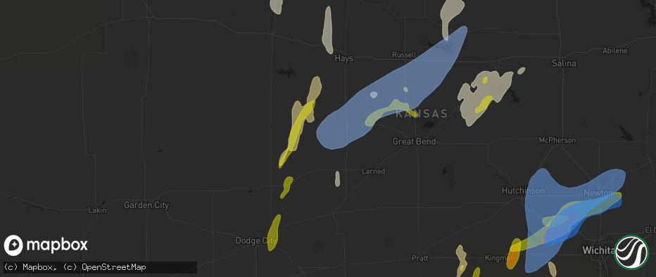Hail map in Nekoma, KS on May 30, 2026
