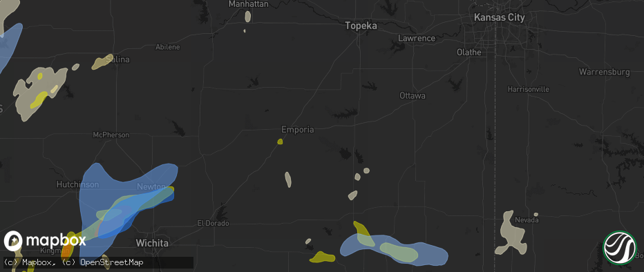 Hail map in Neosho Rapids, KS on May 30, 2026