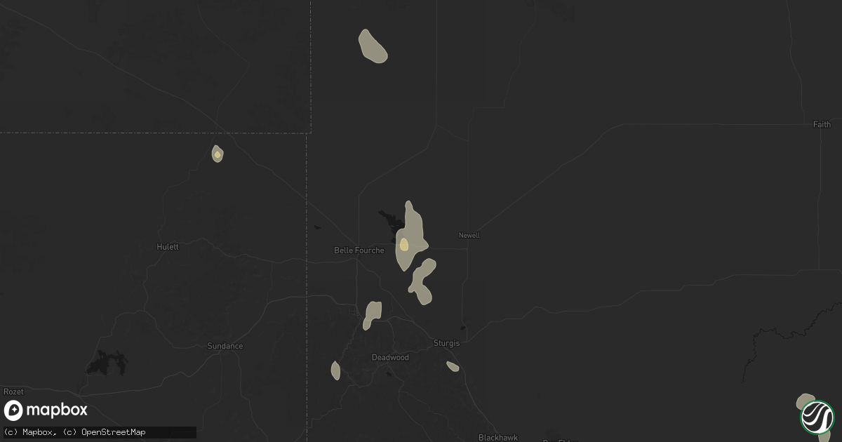 Hail map in Nisland, SD on May 30, 2026