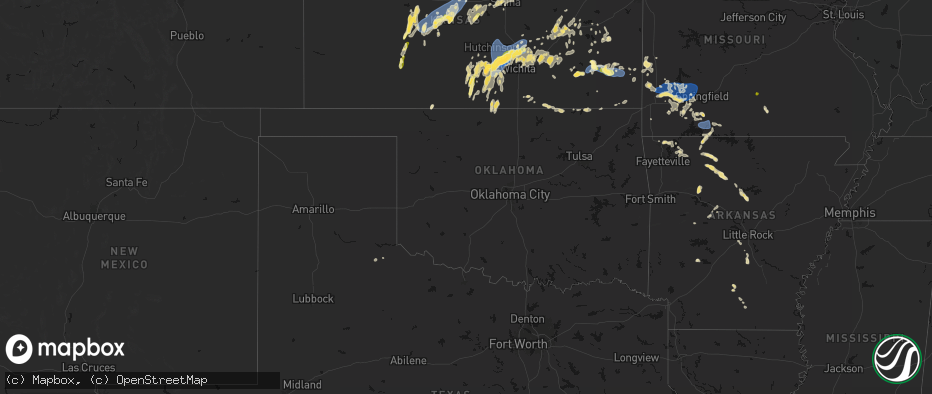 Hail map in Oklahoma on May 30, 2026