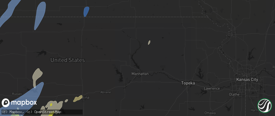 Hail map in Olsburg, KS on May 30, 2026