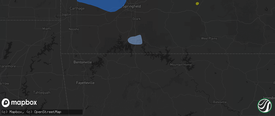 Hail map in Omaha, AR on May 30, 2026
