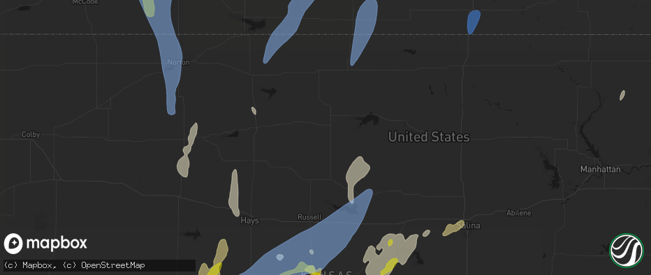 Hail map in Osborne, KS on May 30, 2026