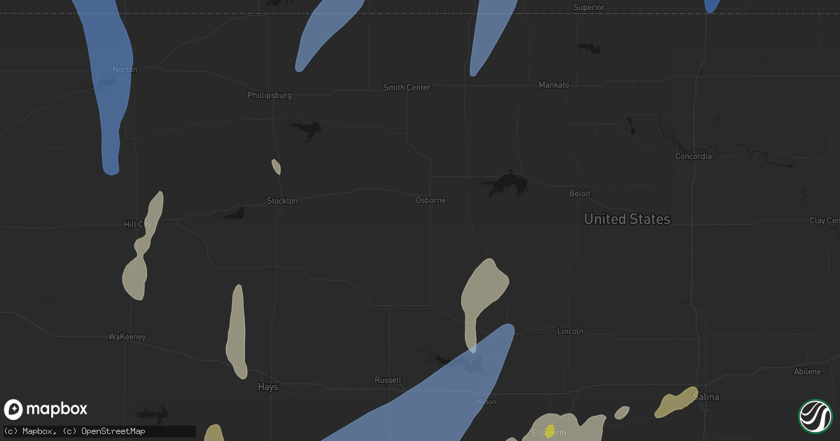 Hail map in Osborne, KS on May 30, 2026