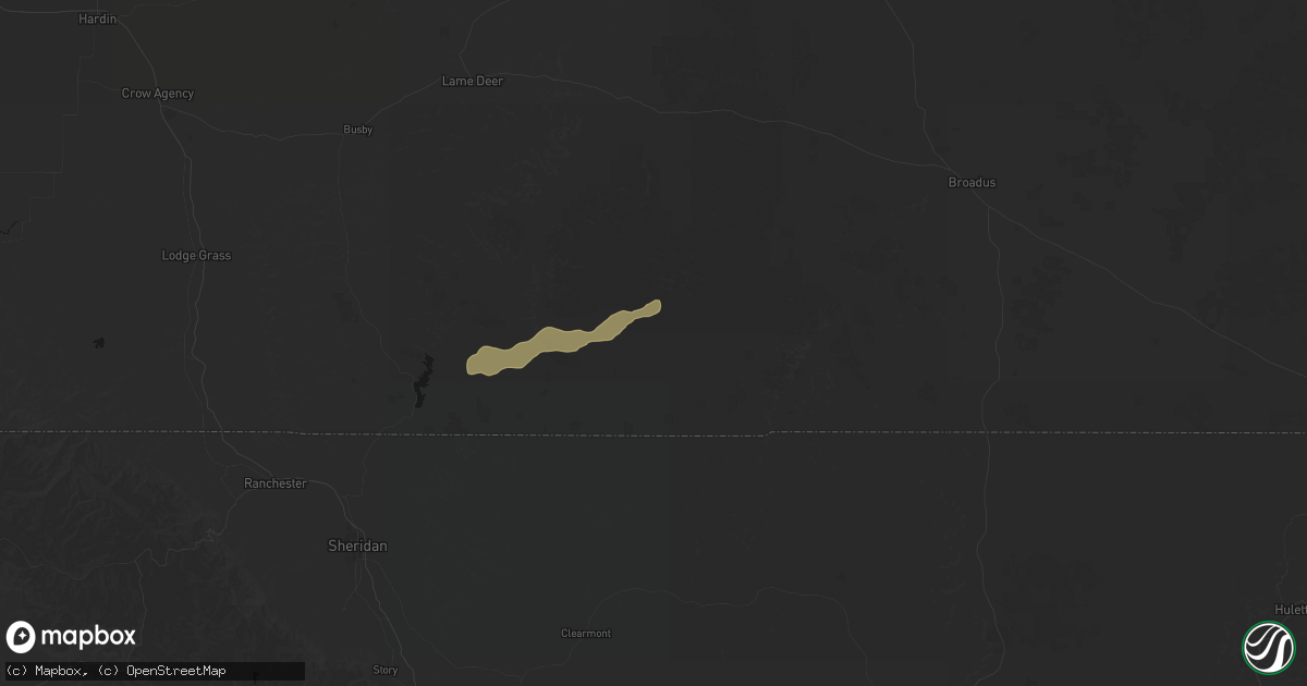 Hail map in Otter, MT on May 30, 2026