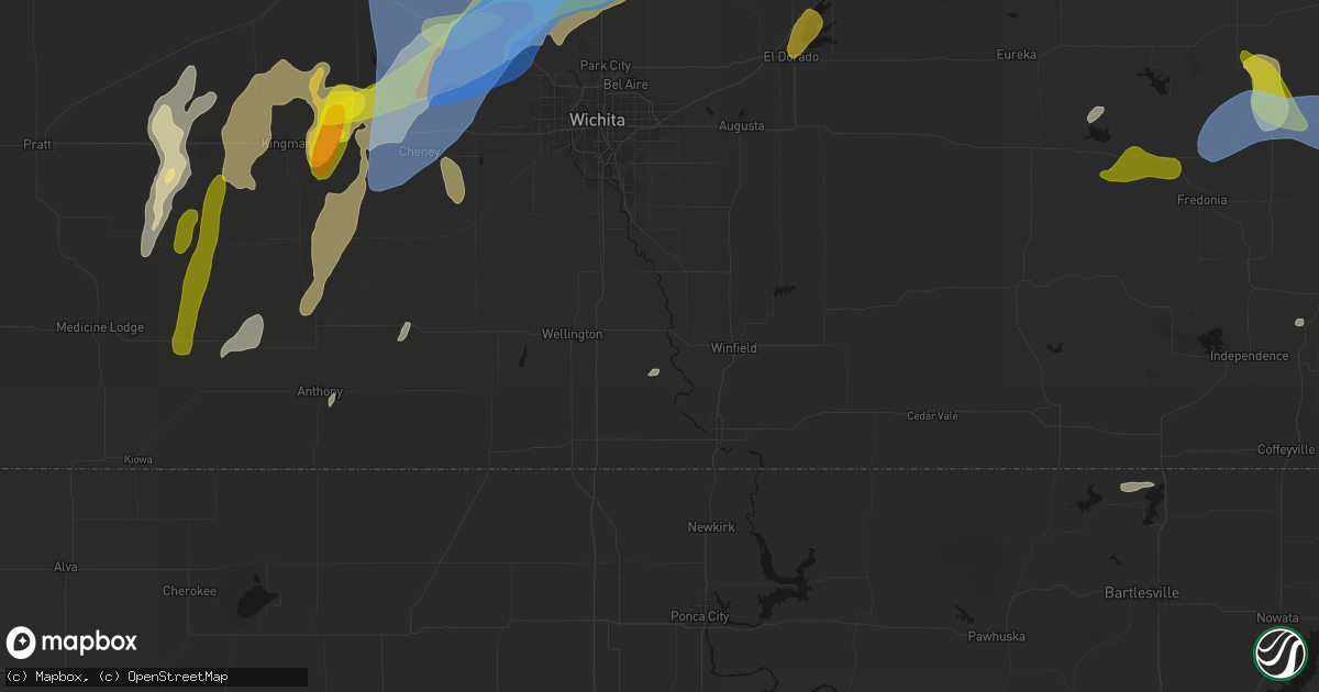 Hail map in Oxford, KS on May 30, 2026