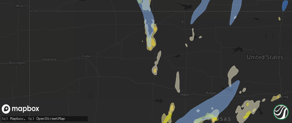 Hail map in Penokee, KS on May 30, 2026