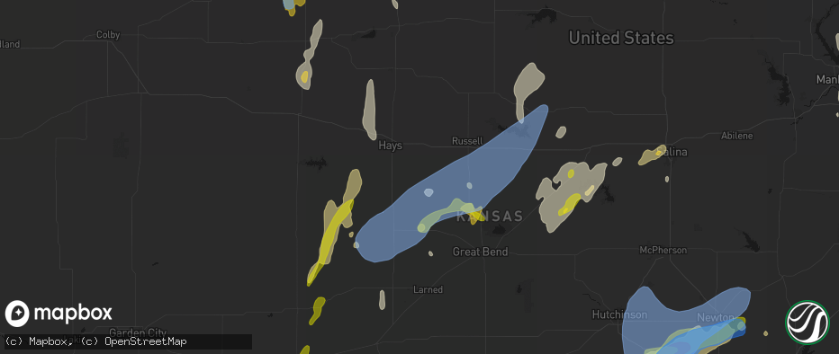 Hail map in Pfeifer, KS on May 30, 2026