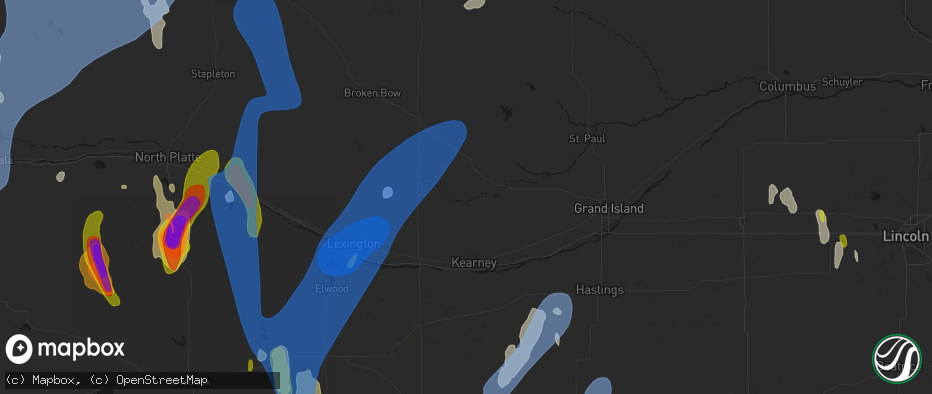 Hail map in Pleasanton, NE on May 30, 2026