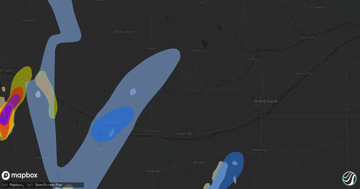 Hail map in Pleasanton, NE on May 30, 2026