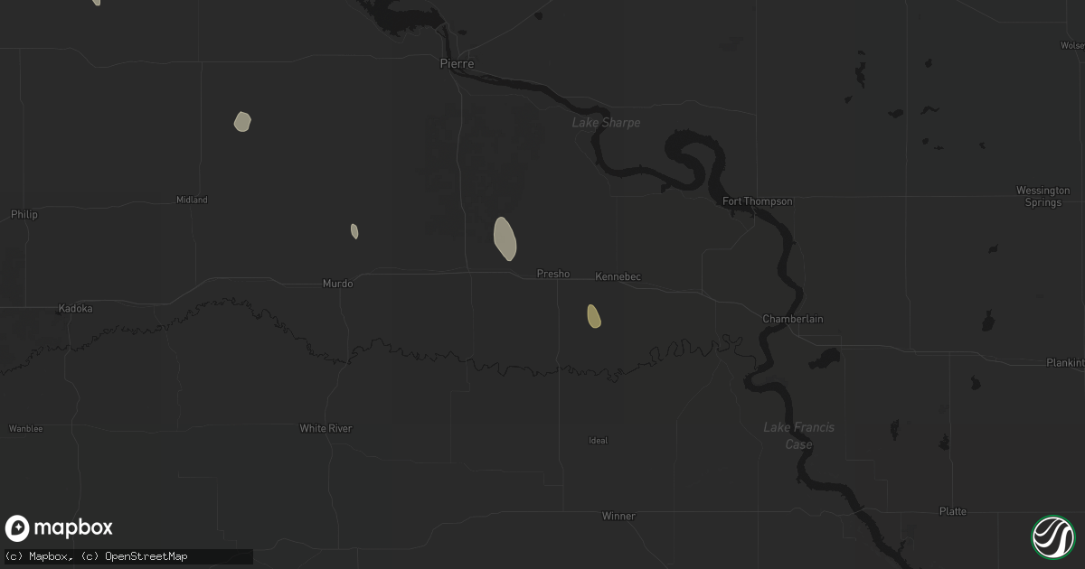 Hail map in Presho, SD on May 30, 2026