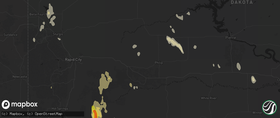 Hail map in Quinn, SD on May 30, 2026