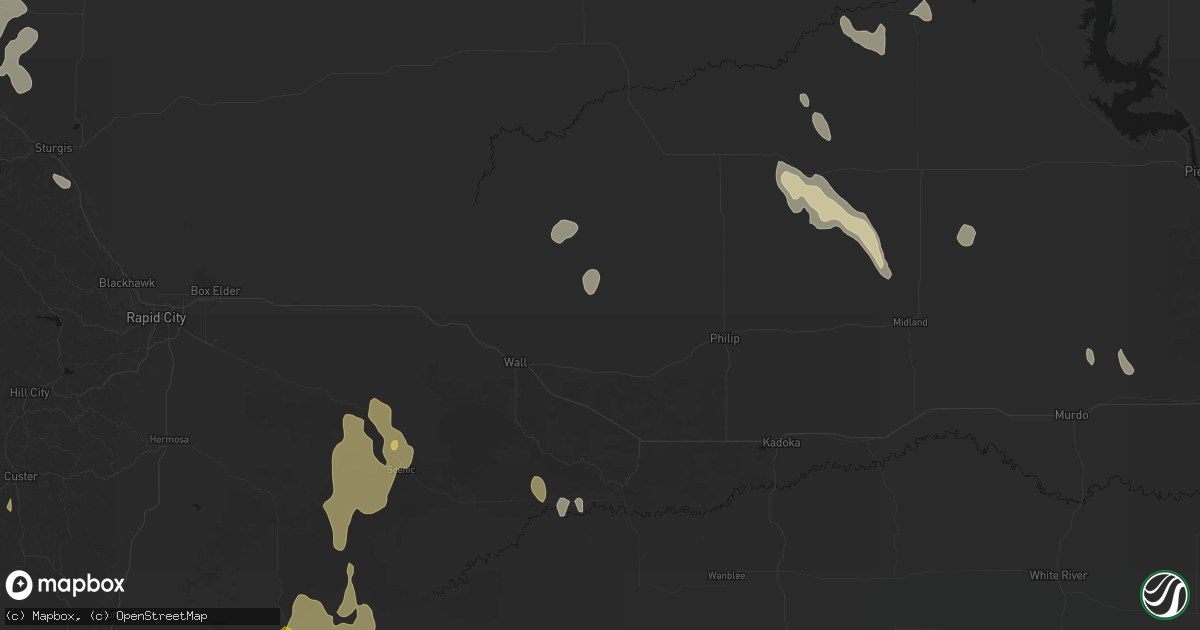 Hail map in Quinn, SD on May 30, 2026