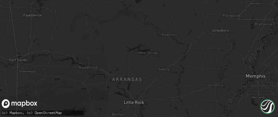 Hail map in Quitman, AR on May 30, 2026