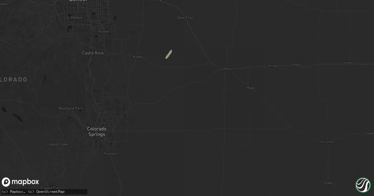 Hail map in Ramah, CO on May 30, 2026