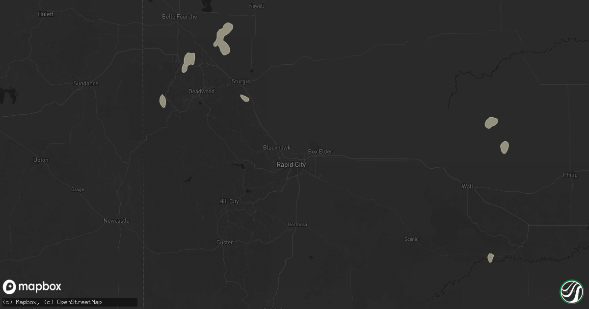 Hail map in Rapid City, SD on May 30, 2026