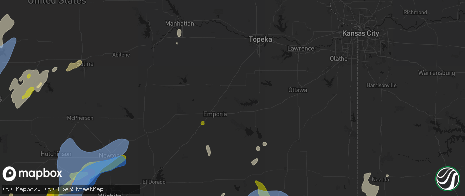 Hail map in Reading, KS on May 30, 2026